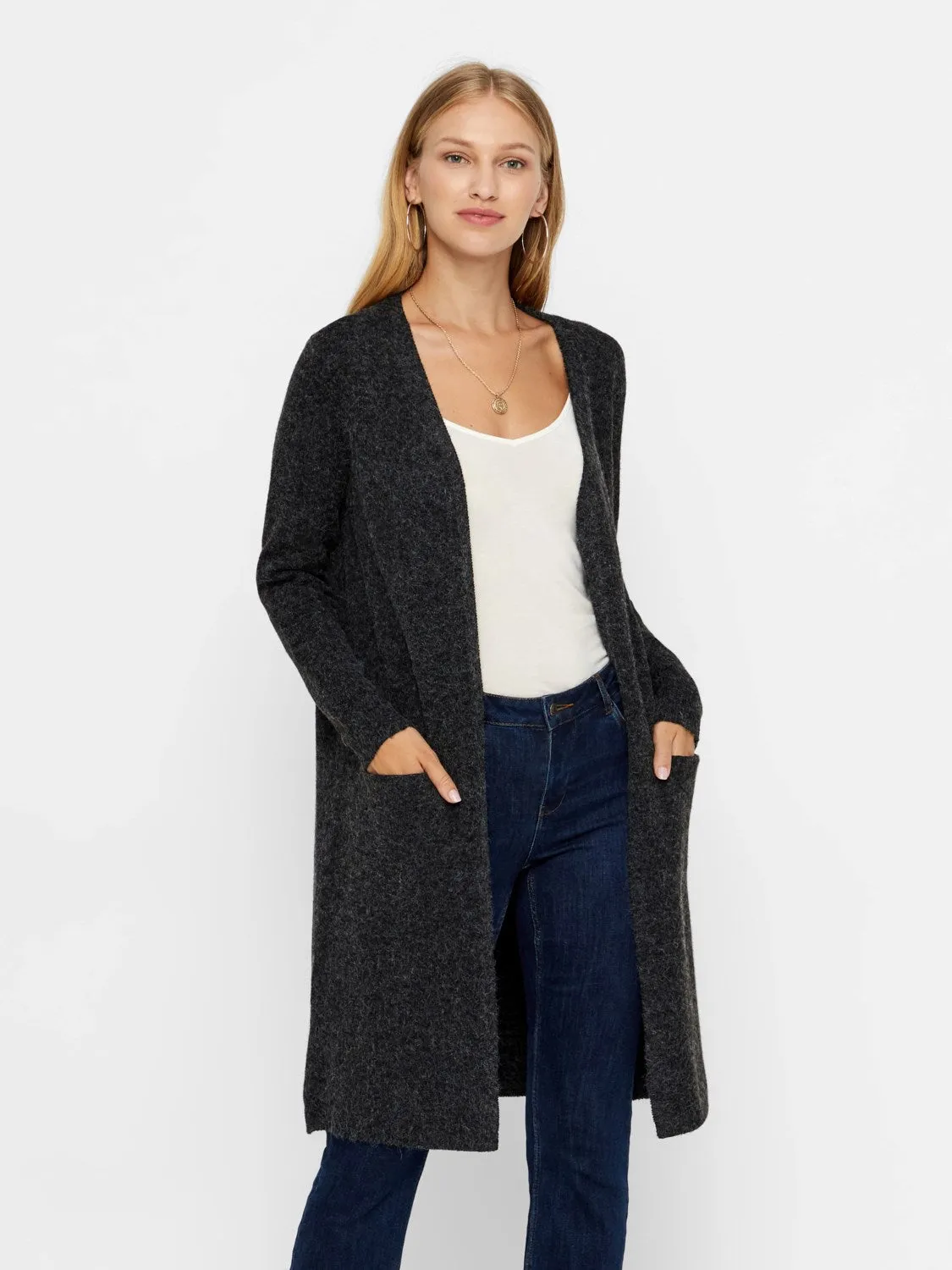 10215434 VMdoffy LS Long Open Cardigan