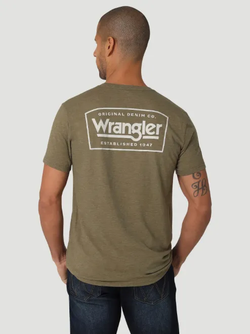 112325752 - Wrangler Men’s Original Denim Co T-Shirt - Burnt Olive Heather