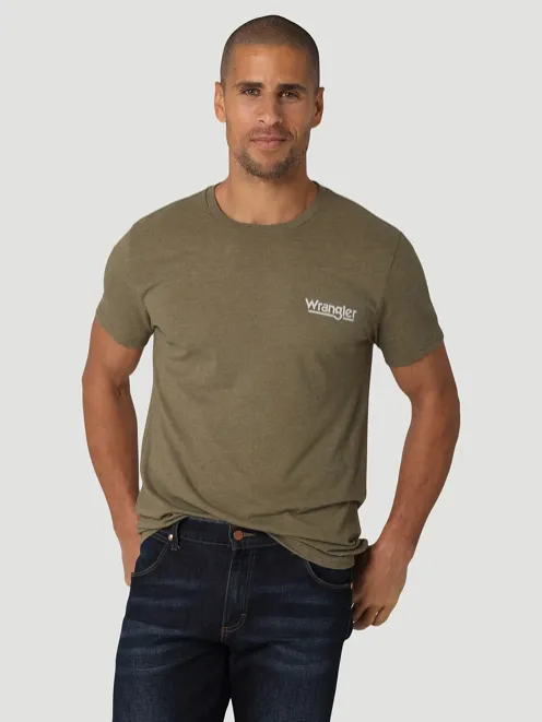 112325752 - Wrangler Men’s Original Denim Co T-Shirt - Burnt Olive Heather