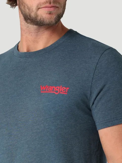 112325753 - Wrangler Men’s Original Denim Co T-Shirt - Midnight Navy Heather