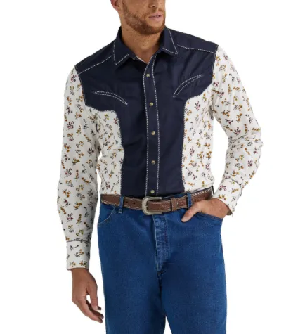 112345062- Wrangler Rodeo Ben LS Pearl Snap