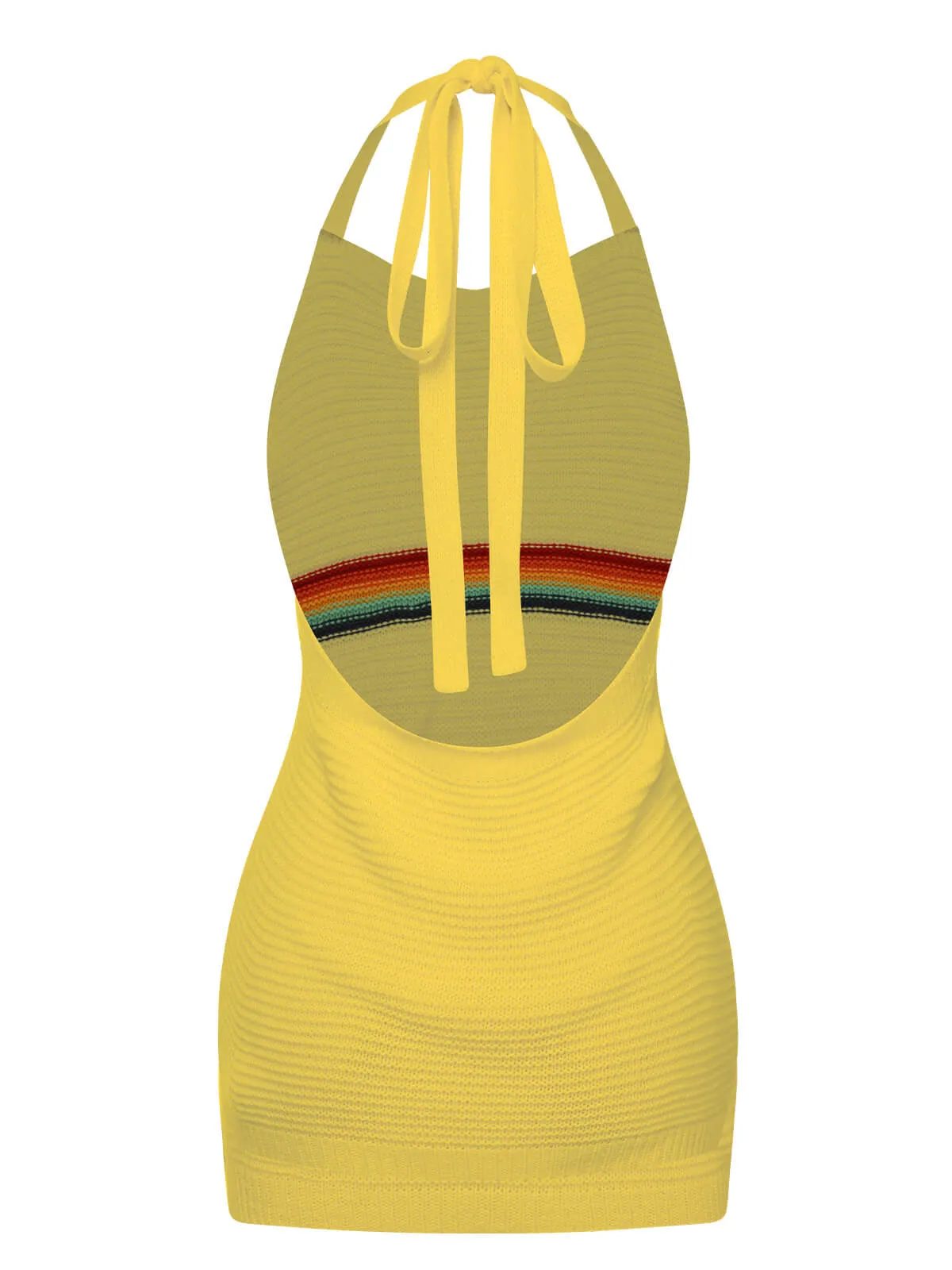 1950s Rainbow Stripe Knit Tank Top