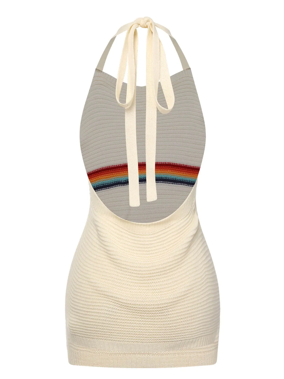 1950s Rainbow Stripe Knit Tank Top