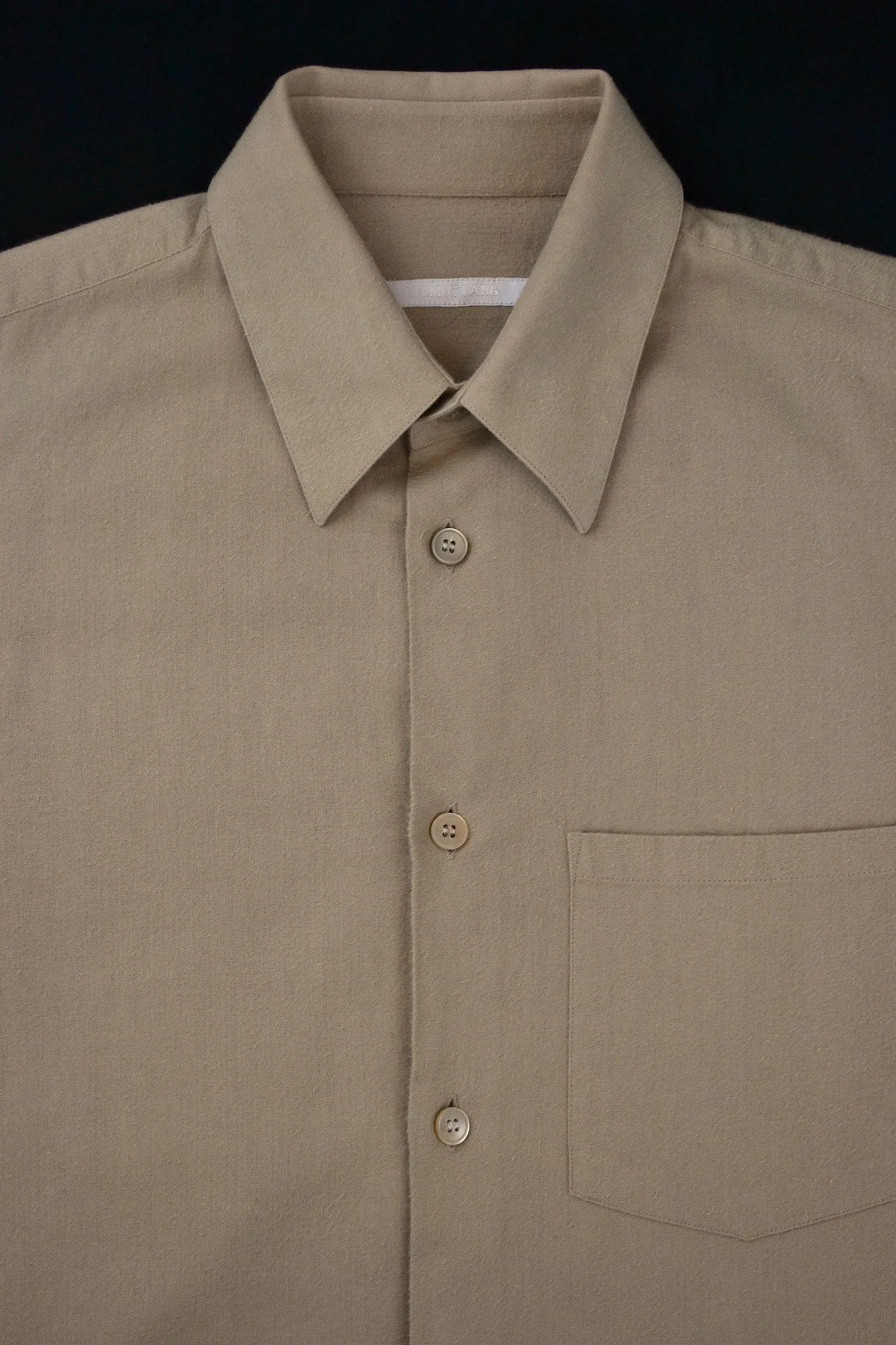 2003 Brushed Cotton Classic Shirt with Bondage Elbow Strap (Camel)