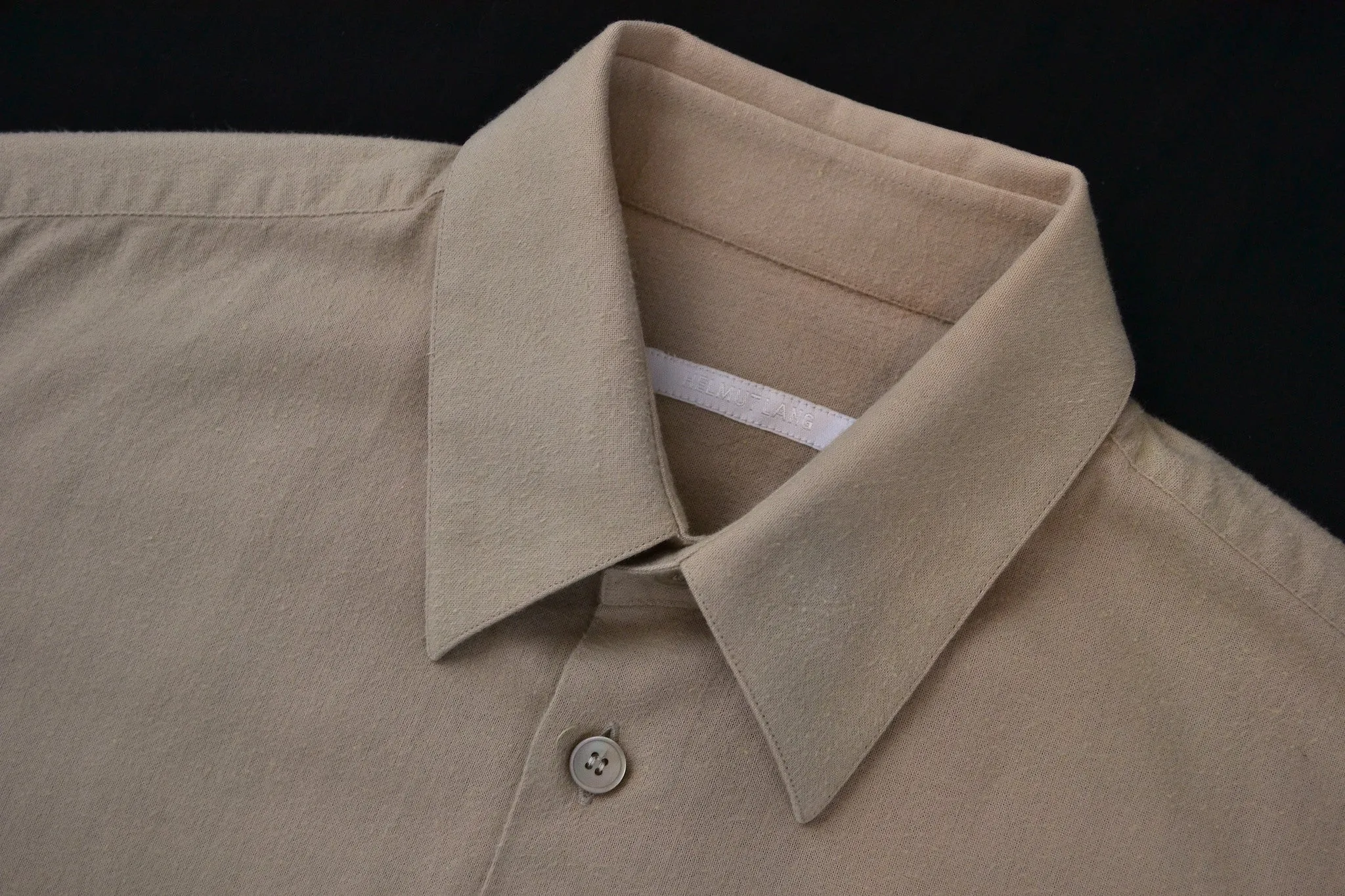 2003 Brushed Cotton Classic Shirt with Bondage Elbow Strap (Camel)