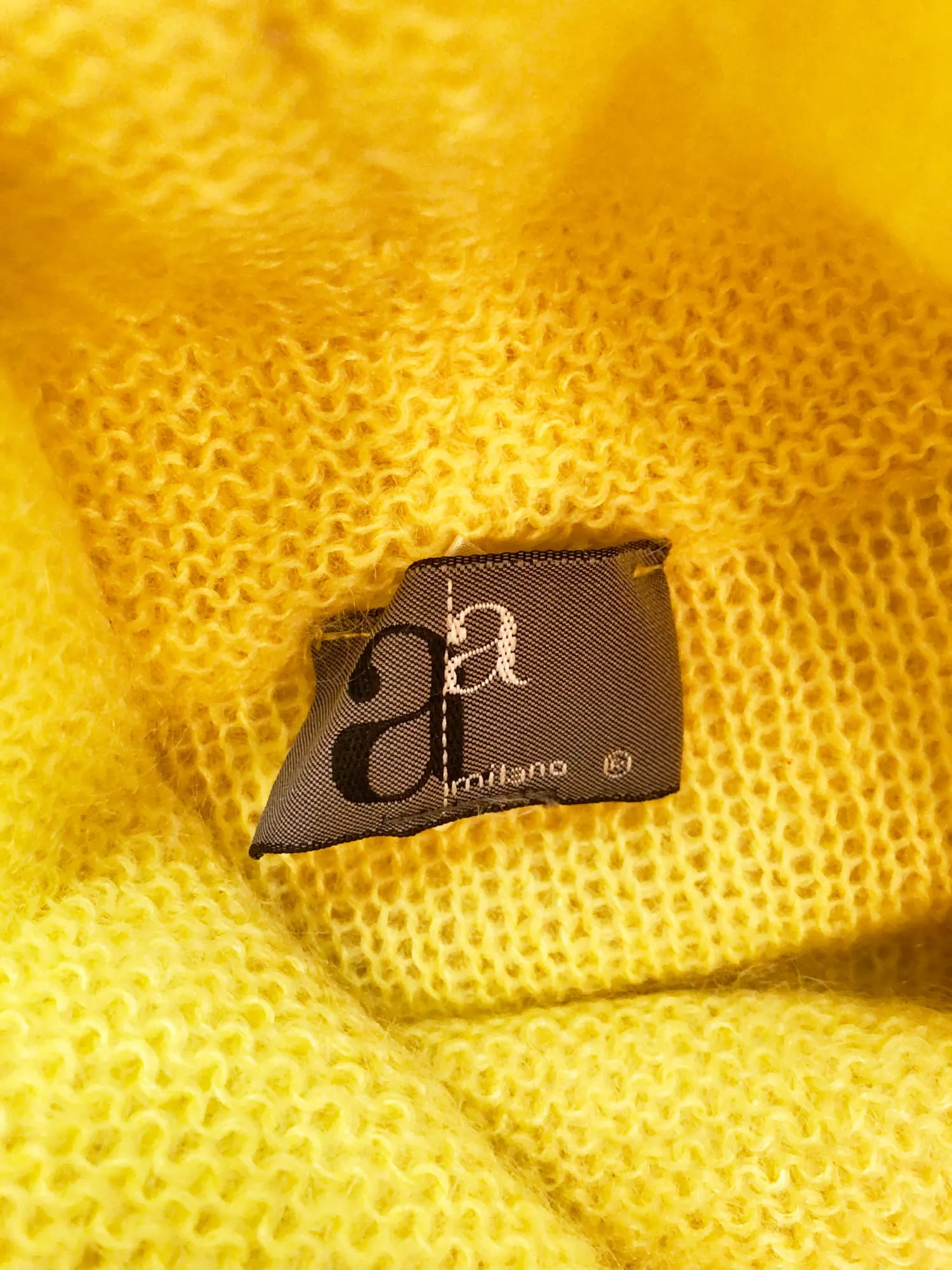 aa milano by Alessandro Dell'acqua yellow mohair turtleneck jumper