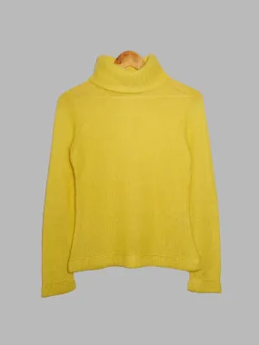 aa milano by Alessandro Dell'acqua yellow mohair turtleneck jumper