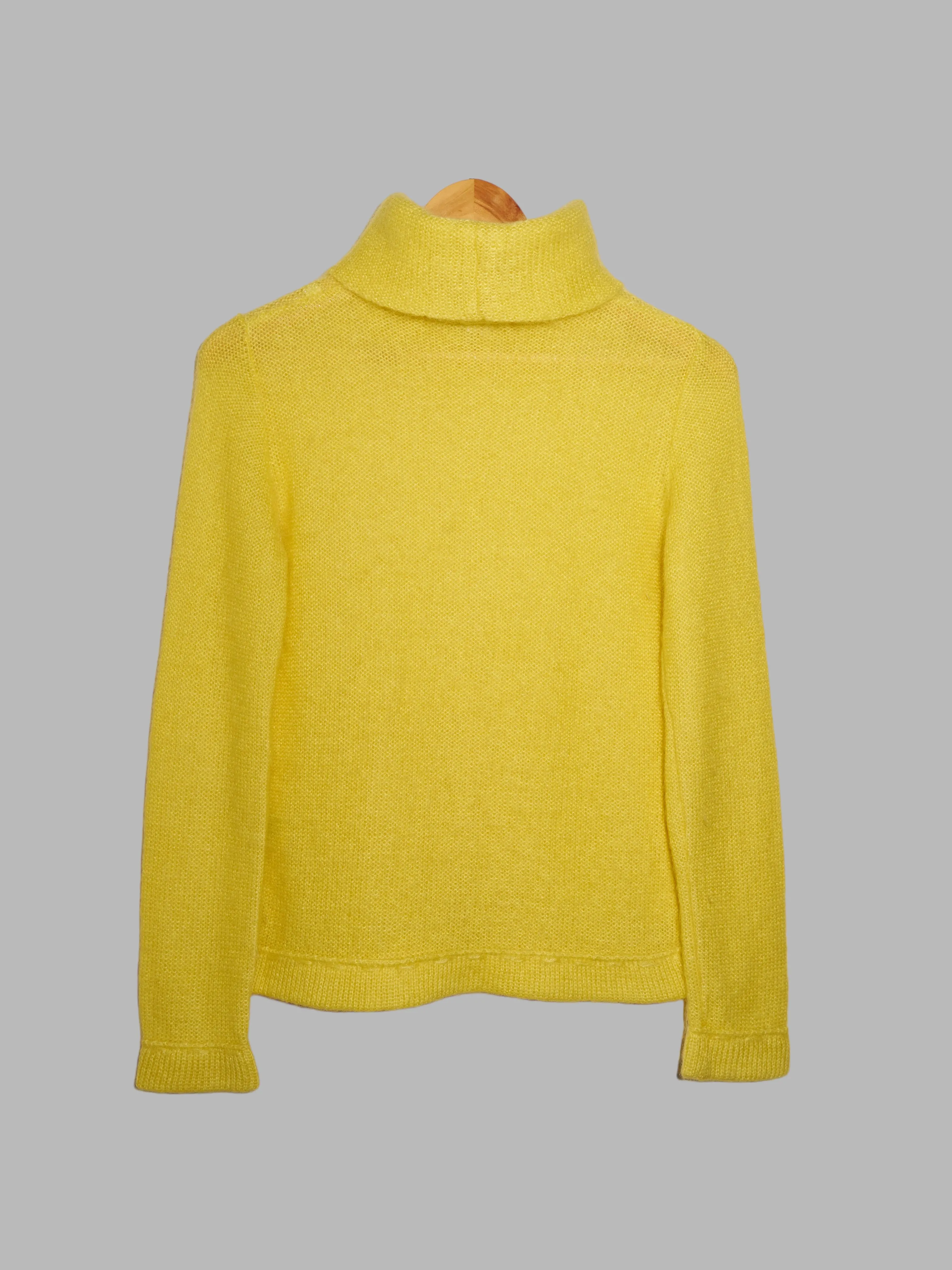 aa milano by Alessandro Dell'acqua yellow mohair turtleneck jumper