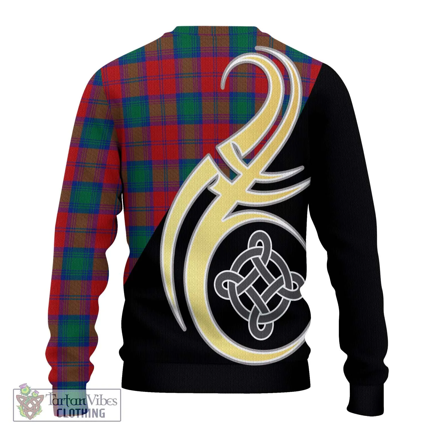 Affleck Tartan Ugly Sweater with Family Crest and Celtic Symbol Style