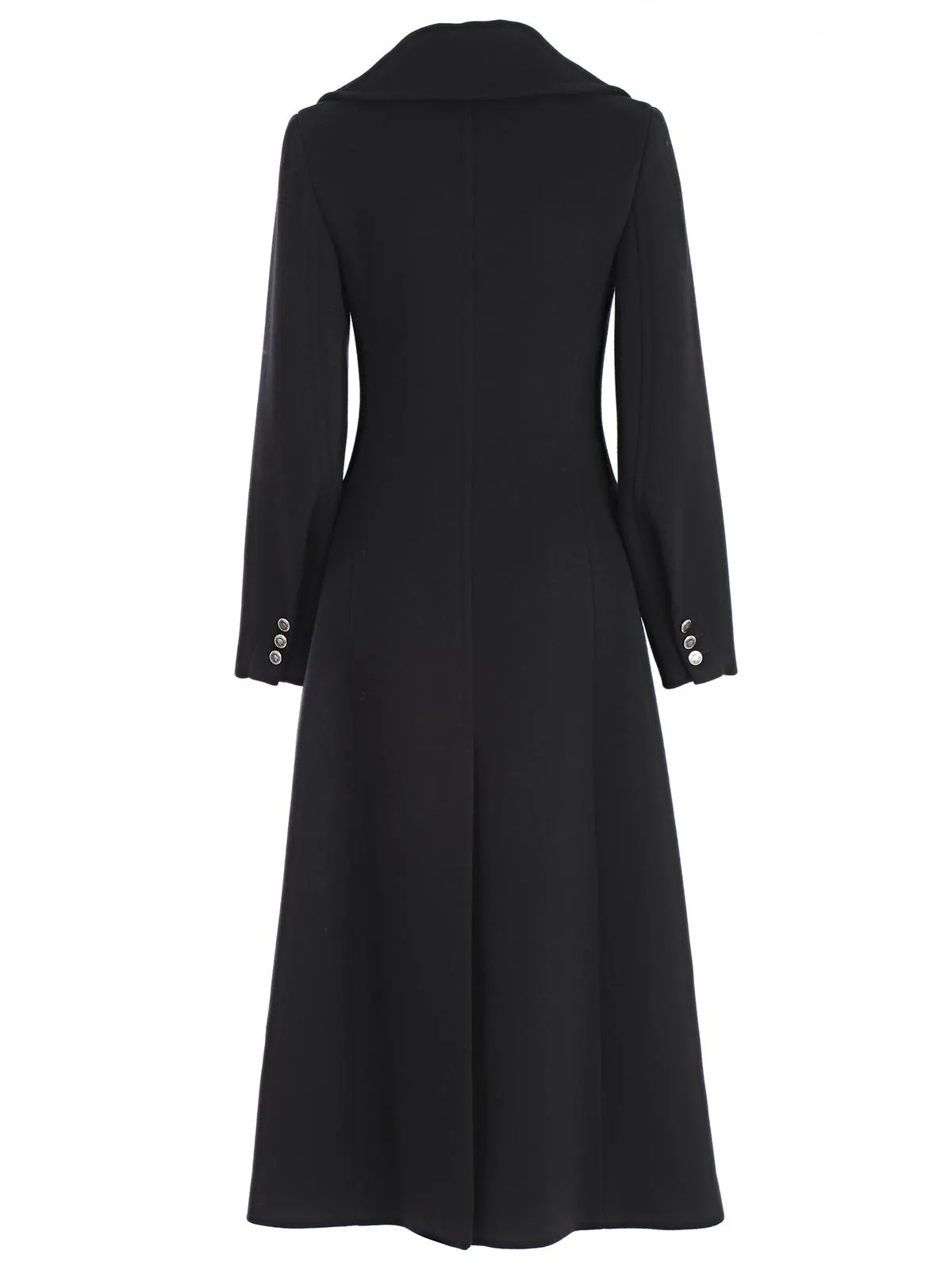 Alberta Ferretti Double-Breasted Long Coat