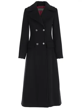 Alberta Ferretti Double-Breasted Long Coat