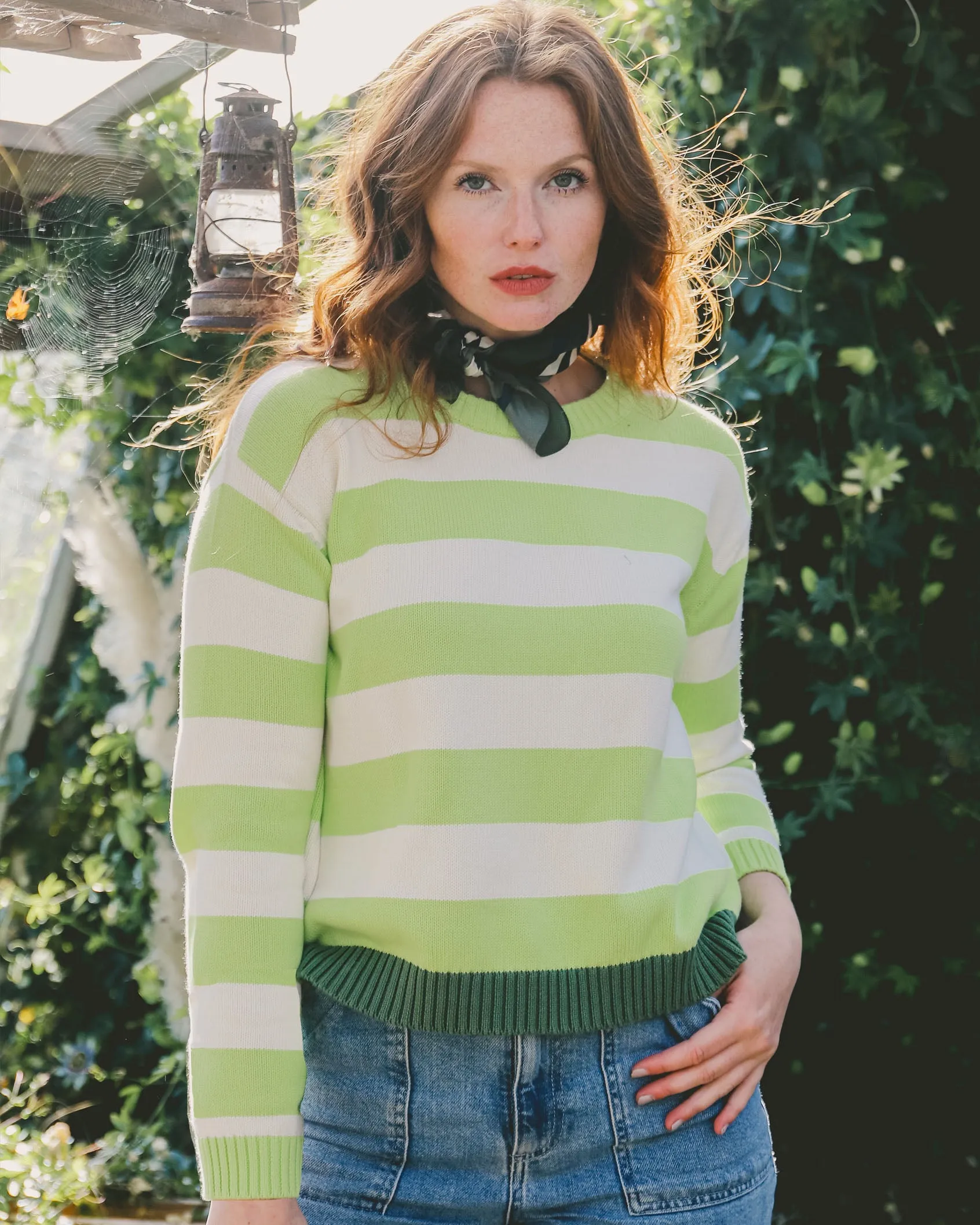 Aloft Ley Lime Stripe Knit