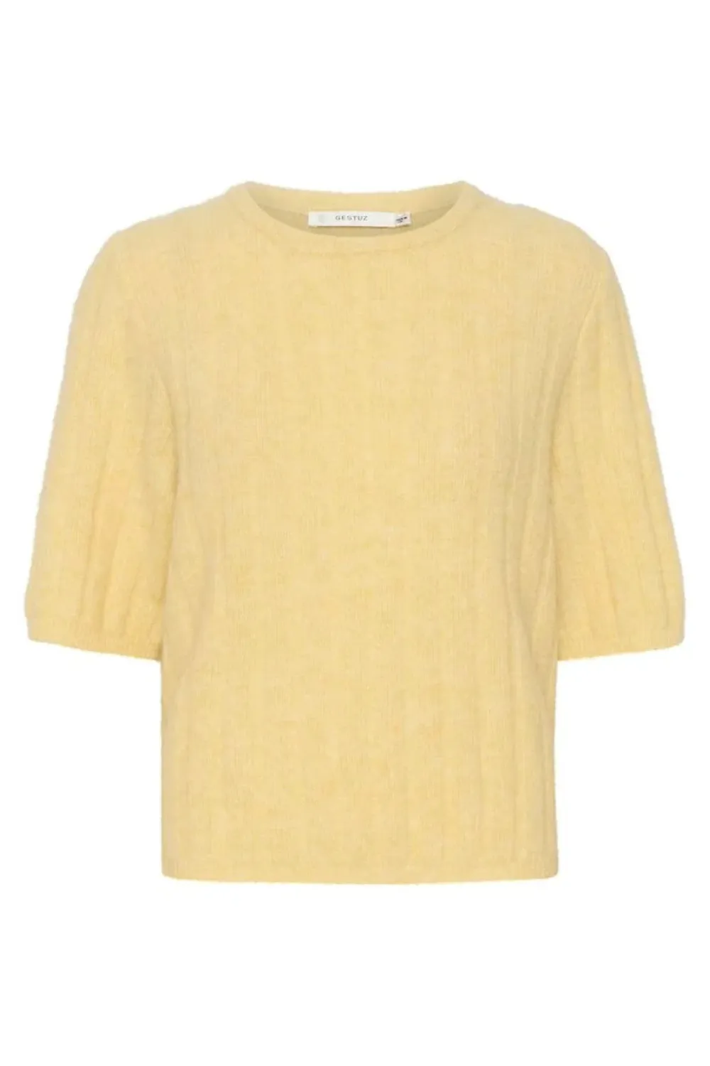 Alpha Short Sleeve Knit Tee in Flaxen Melange