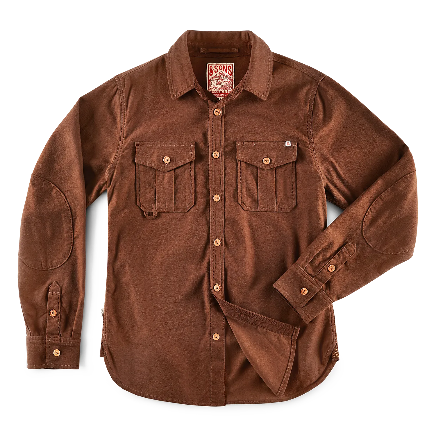 &SONS Lichen Moleskin Shirt Brown