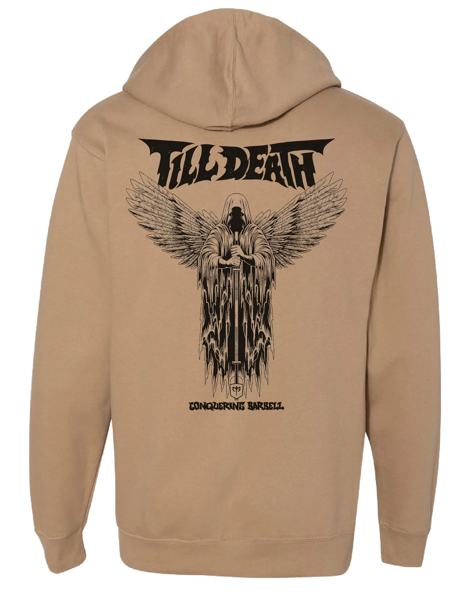 Angel of Barbell Death Pullover Hoodie