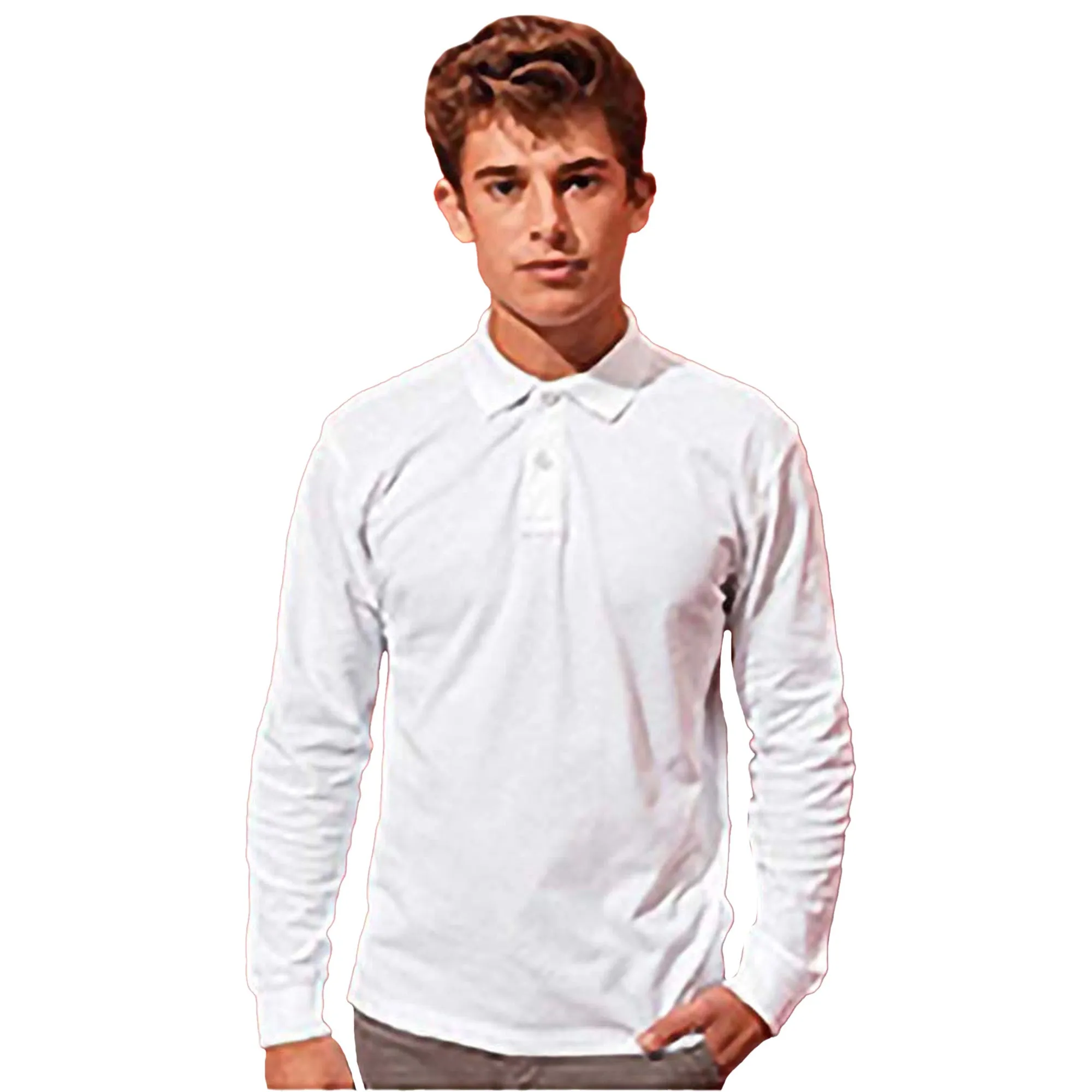 Asquith & Fox Mens Classic Fit Long Sleeved Polo Shirt