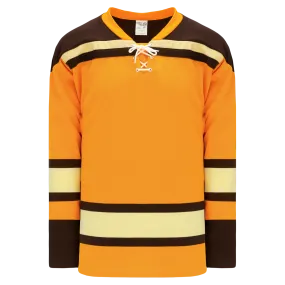 Athletic Knit (AK) H550BKA-BOS291BK Pro Series - Adult Knitted Boston Bruins Winter Classic Gold Hockey Jersey