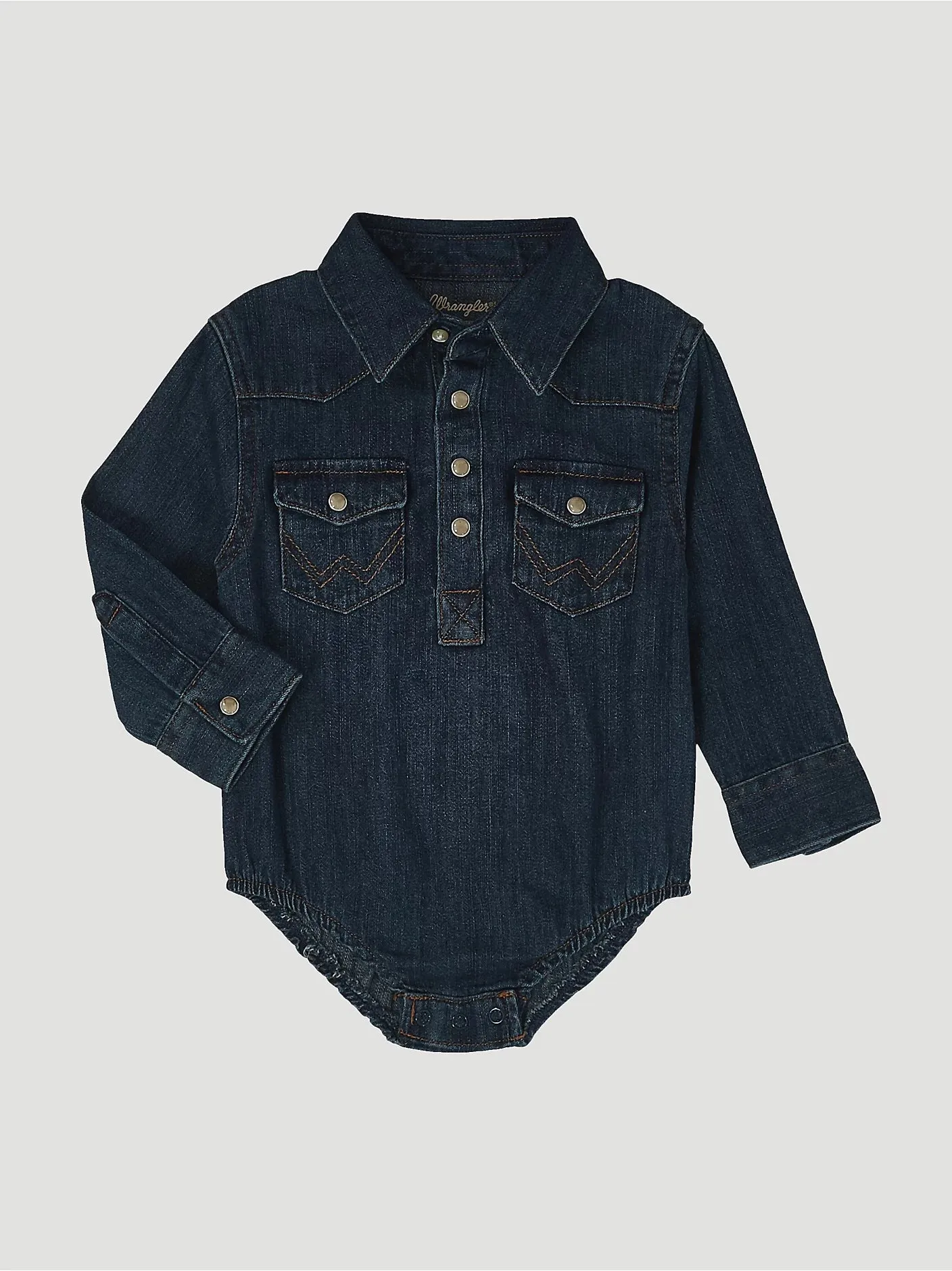 Baby Wrangler Long Sleeve Bodysuit Denim - PQ4165D