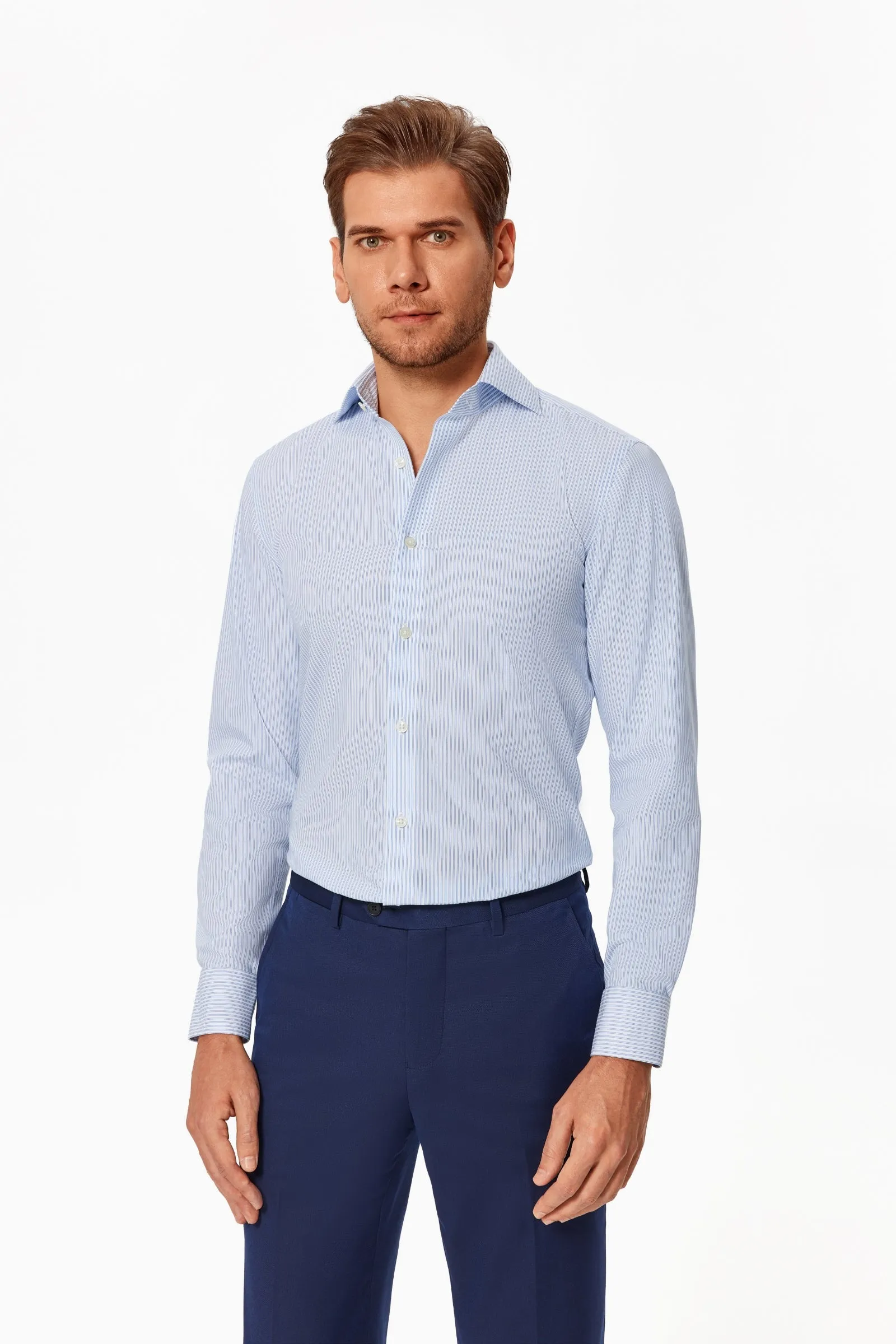 Bacci Blue Stripe Poplin Shirt