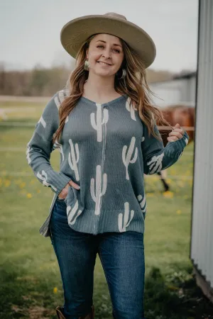 ‘Baja Cactus’ Women's Light Knit Sweater (XS-XXL)