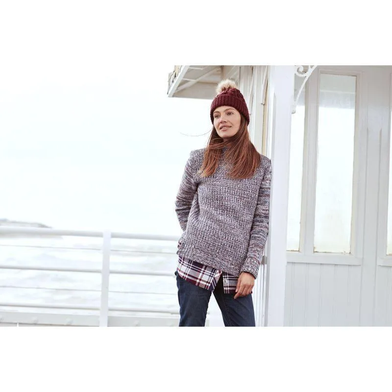 Barbour Clam Ladies Knit - Bordeaux Marl