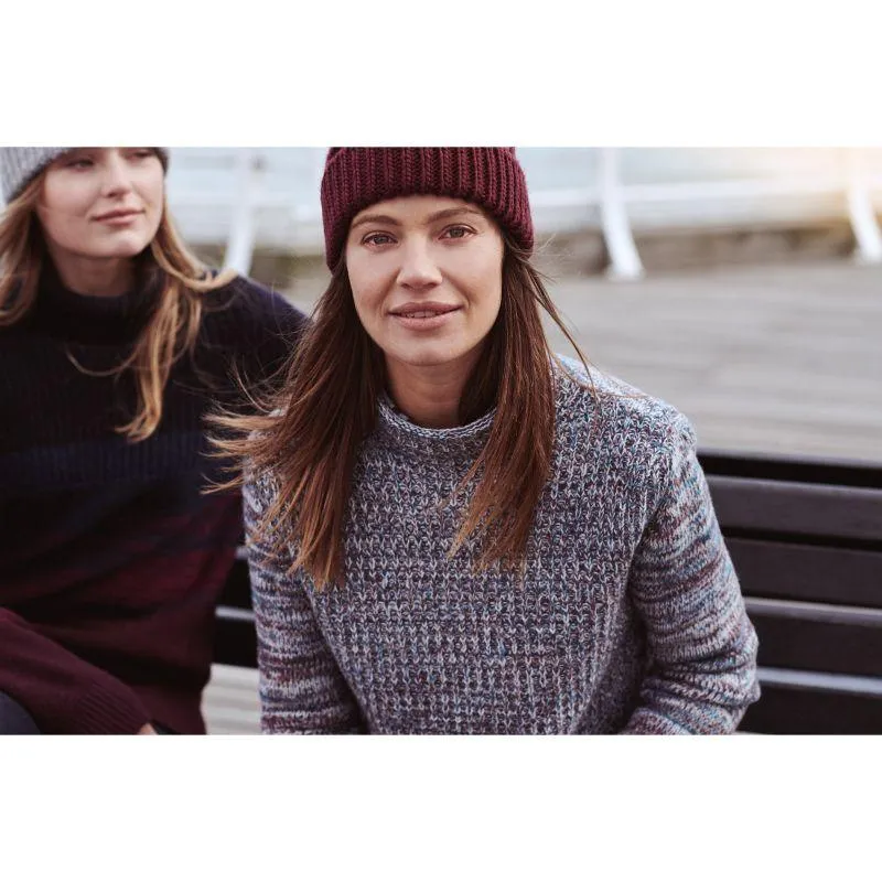 Barbour Clam Ladies Knit - Bordeaux Marl