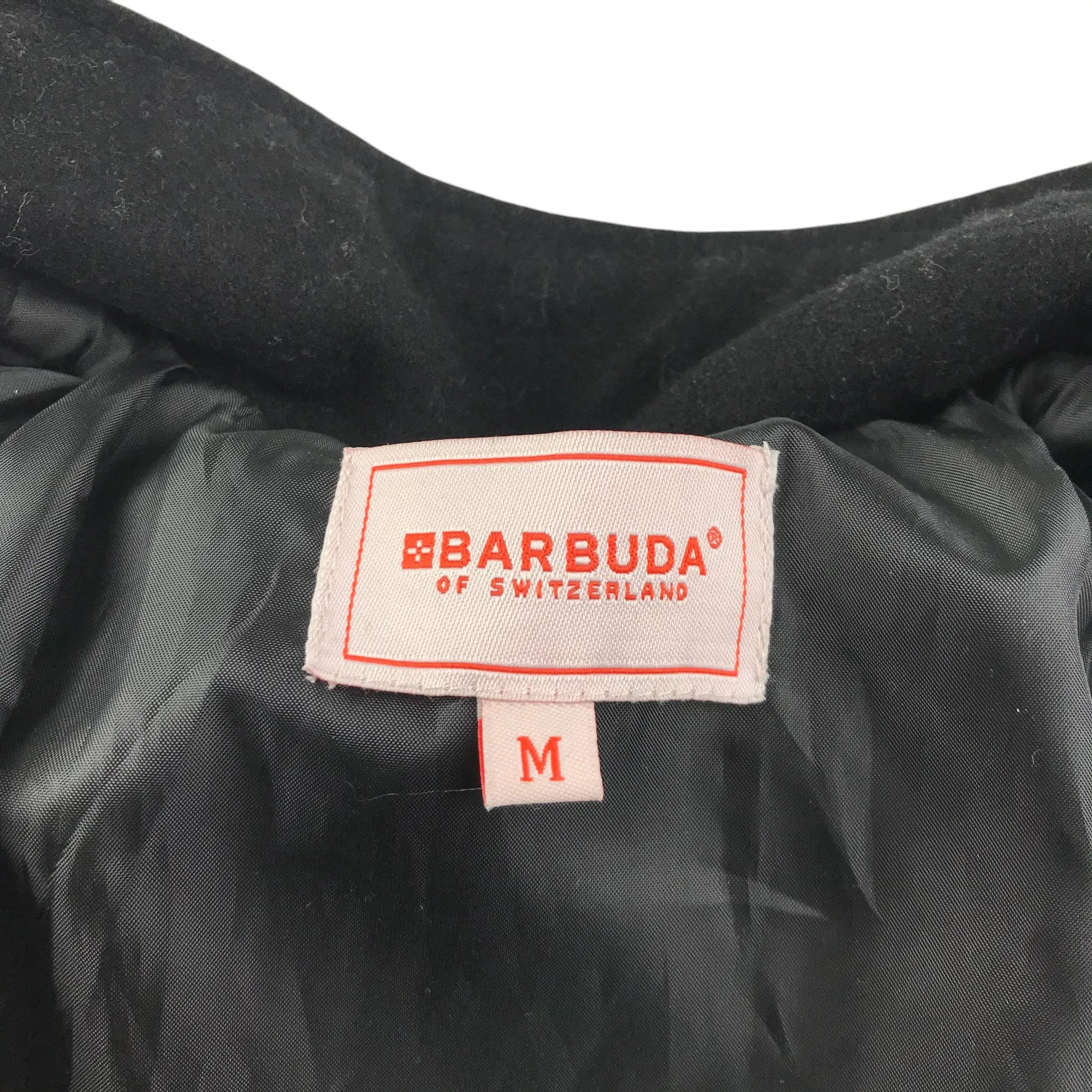 Barbuda coat men size M black high collar wool-mix