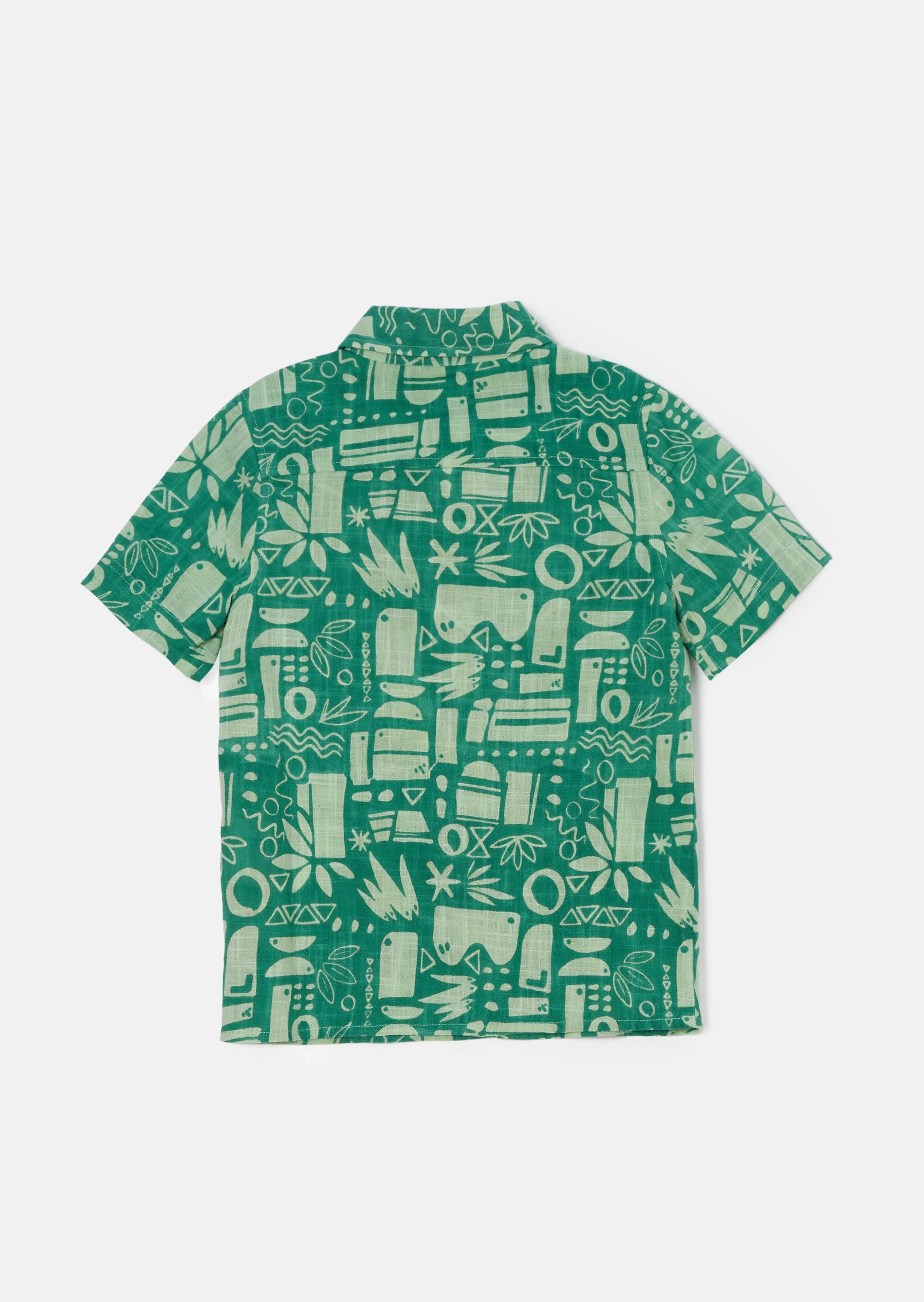 Bau Green Printed Holiday Shirt