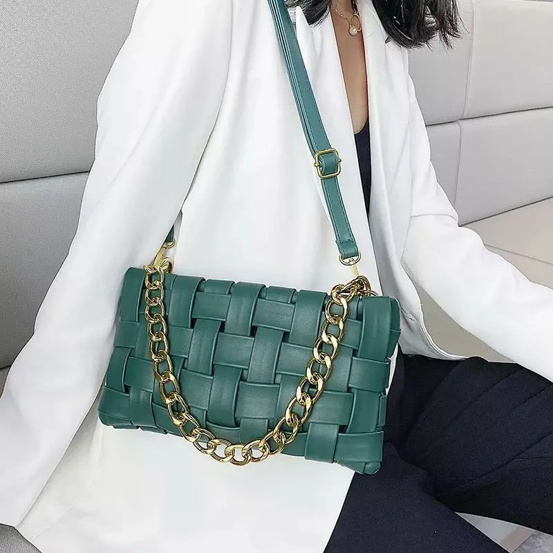 Beguiled Woven Shoulder Bag