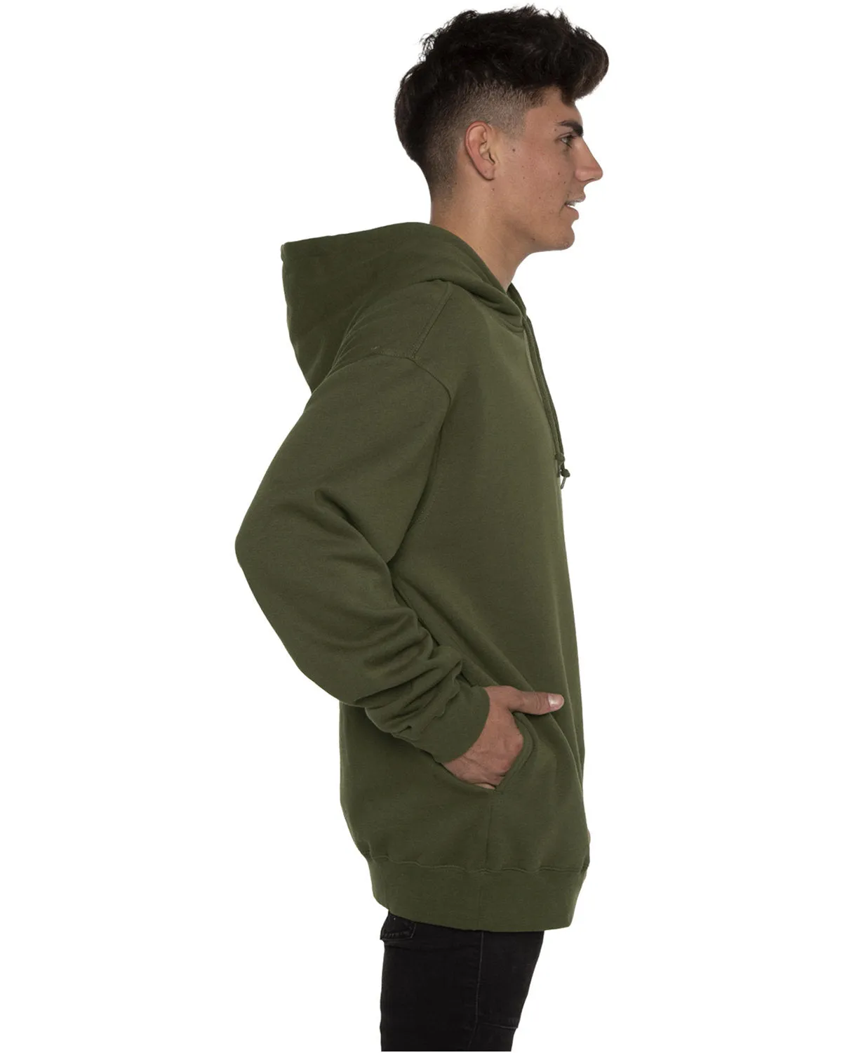 Beimar Men's Side Pocket Mid-Weight Hooded Pullover