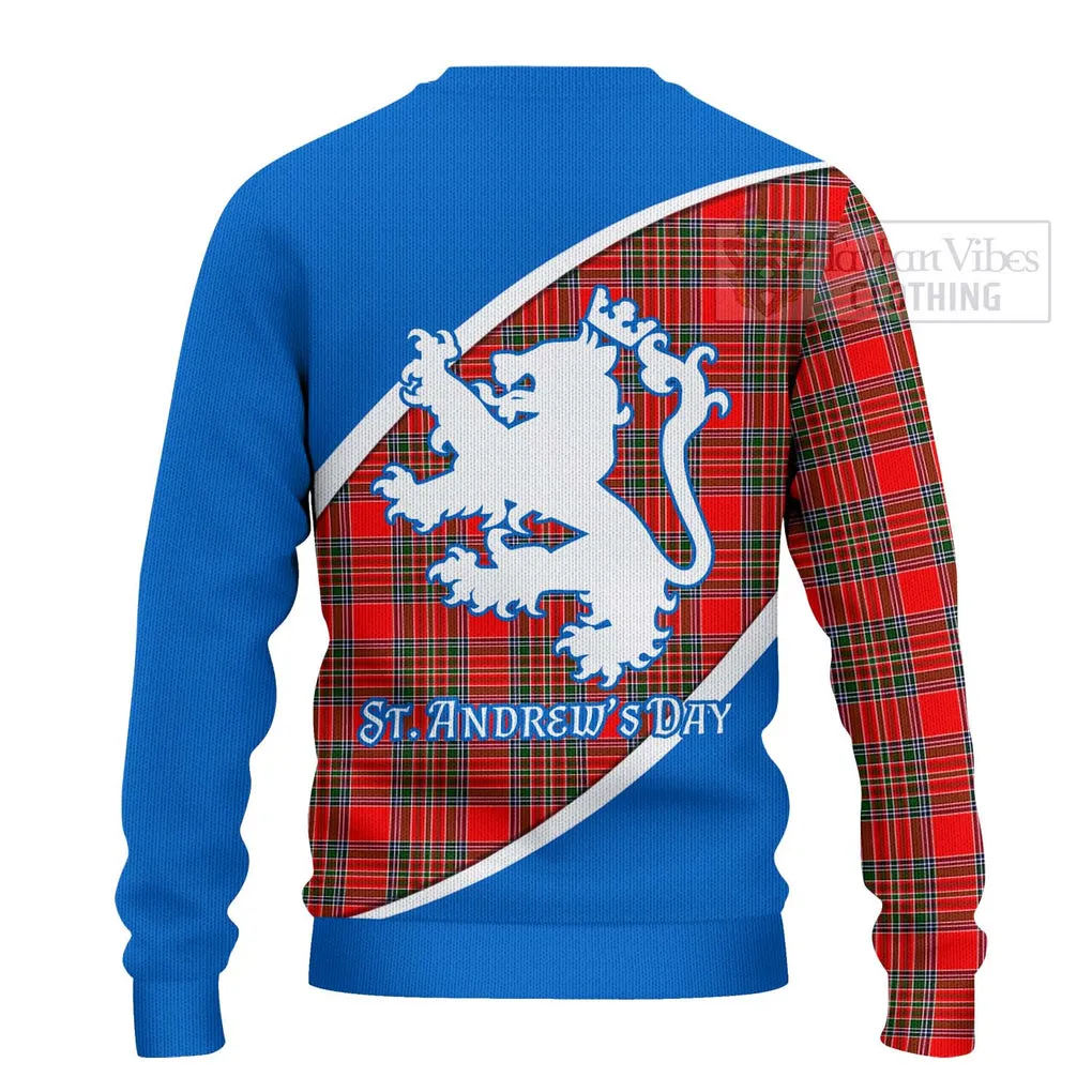 Binning Family Crest Tartan Ugly Sweater Celebrate Saint Andrew's Day in Style