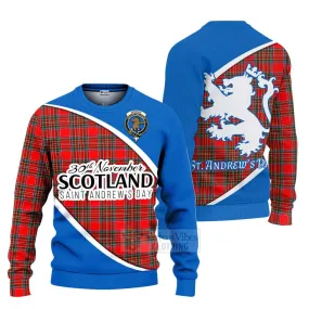 Binning Family Crest Tartan Ugly Sweater Celebrate Saint Andrew's Day in Style