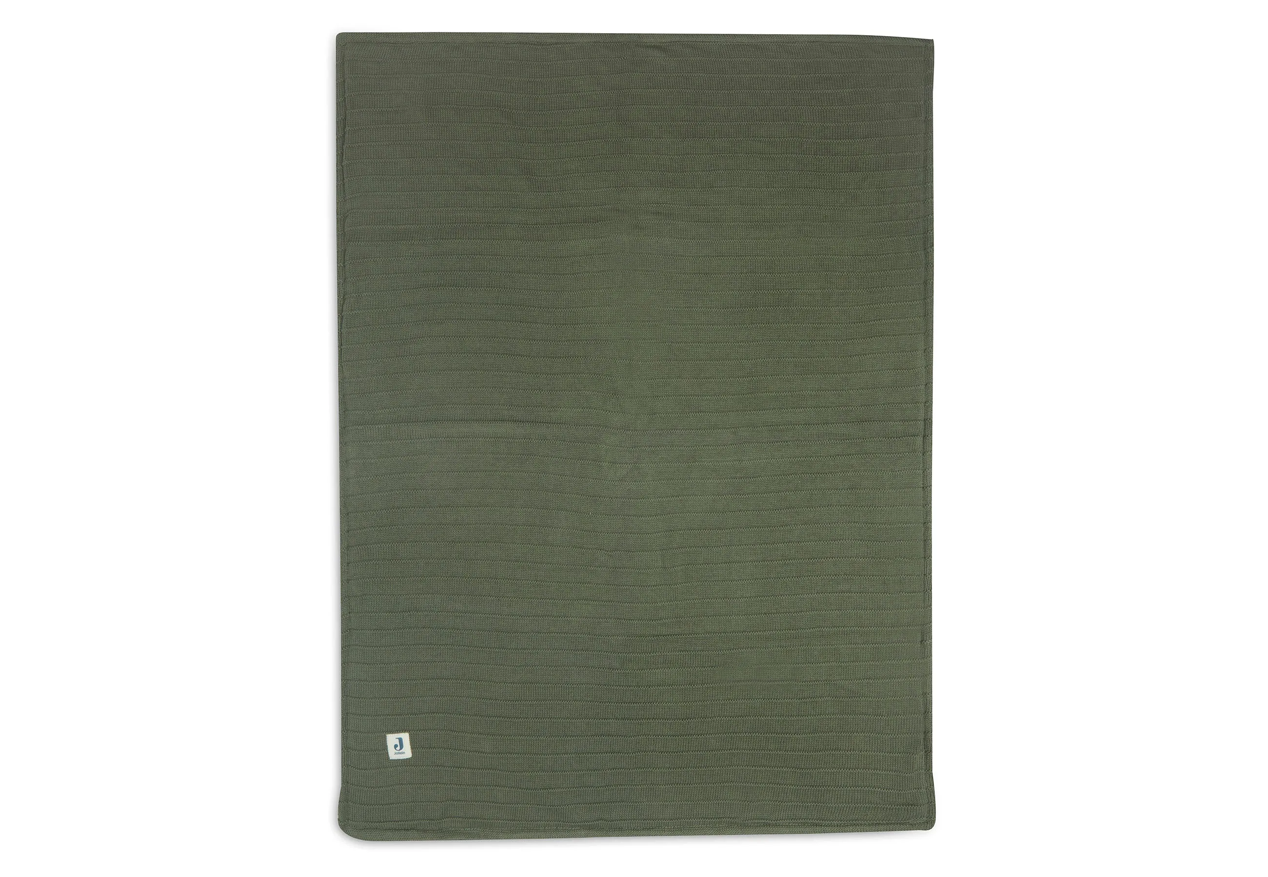 Blanket Cot 100x150cm Pure Knit - Leaf Green/Velvet - GOTS