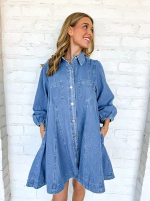 Blue Away Denim Dress