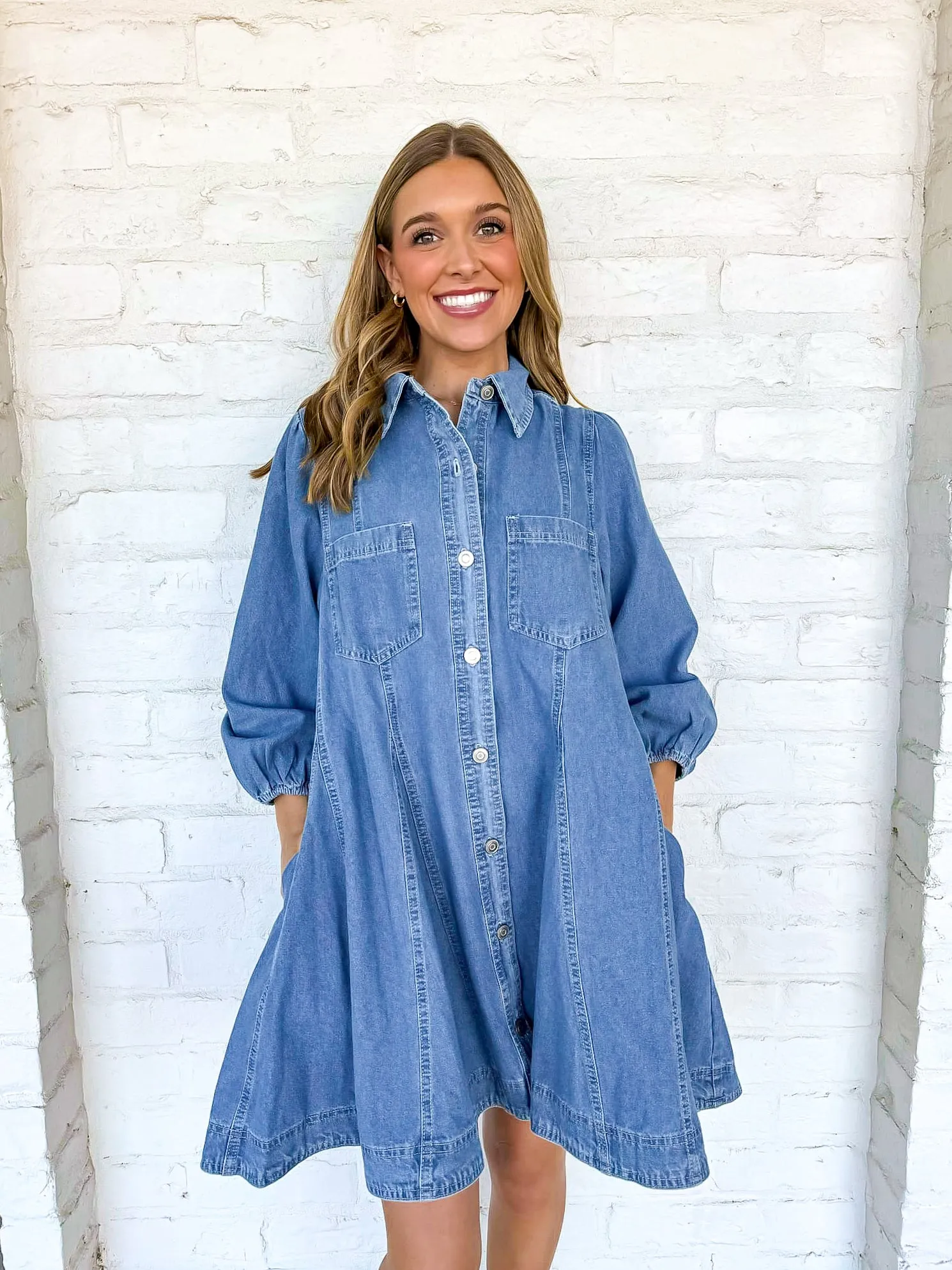 Blue Away Denim Dress