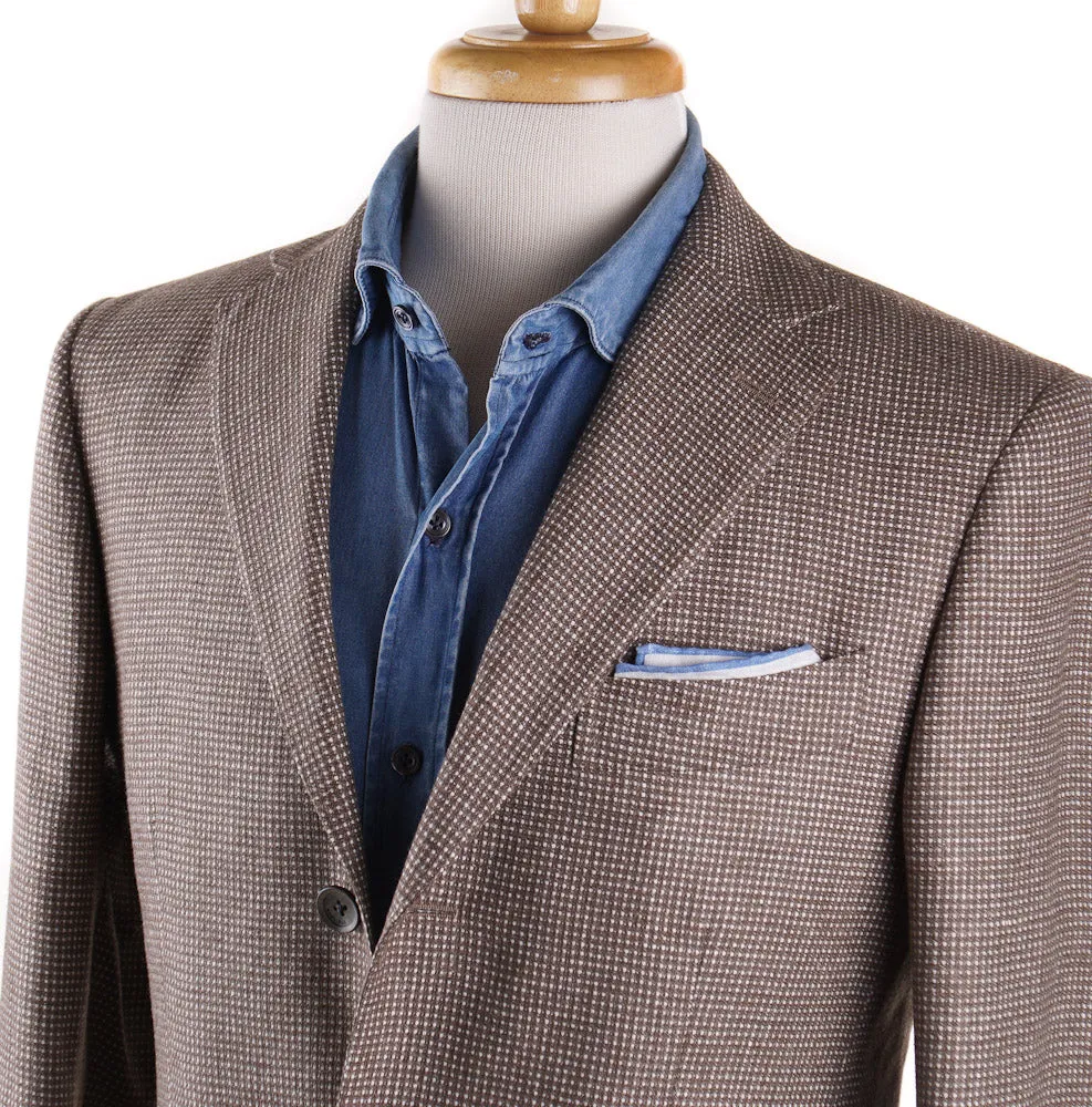 Boglioli Woven Birdseye Silk-Linen-Wool Sport Coat