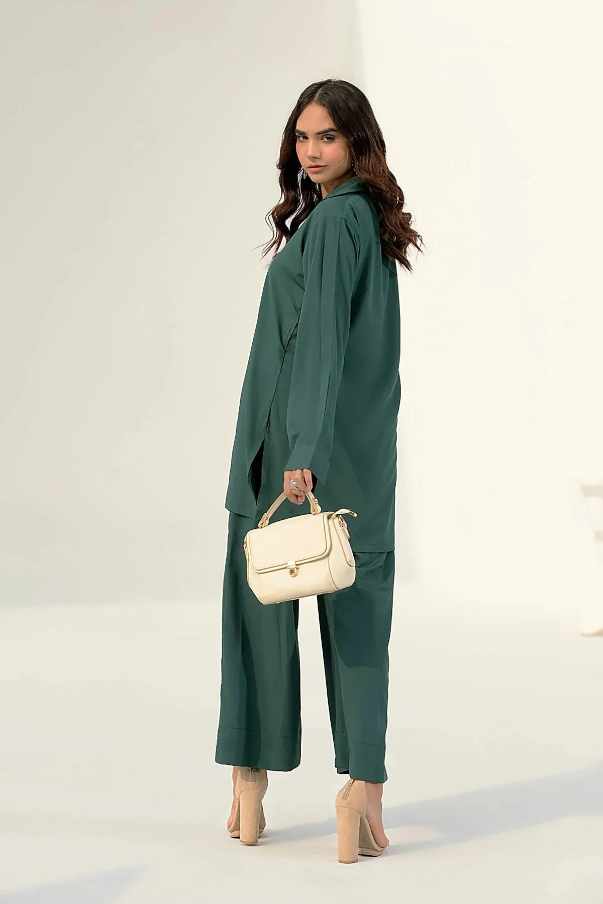 Bottle Green Crepe Tunic