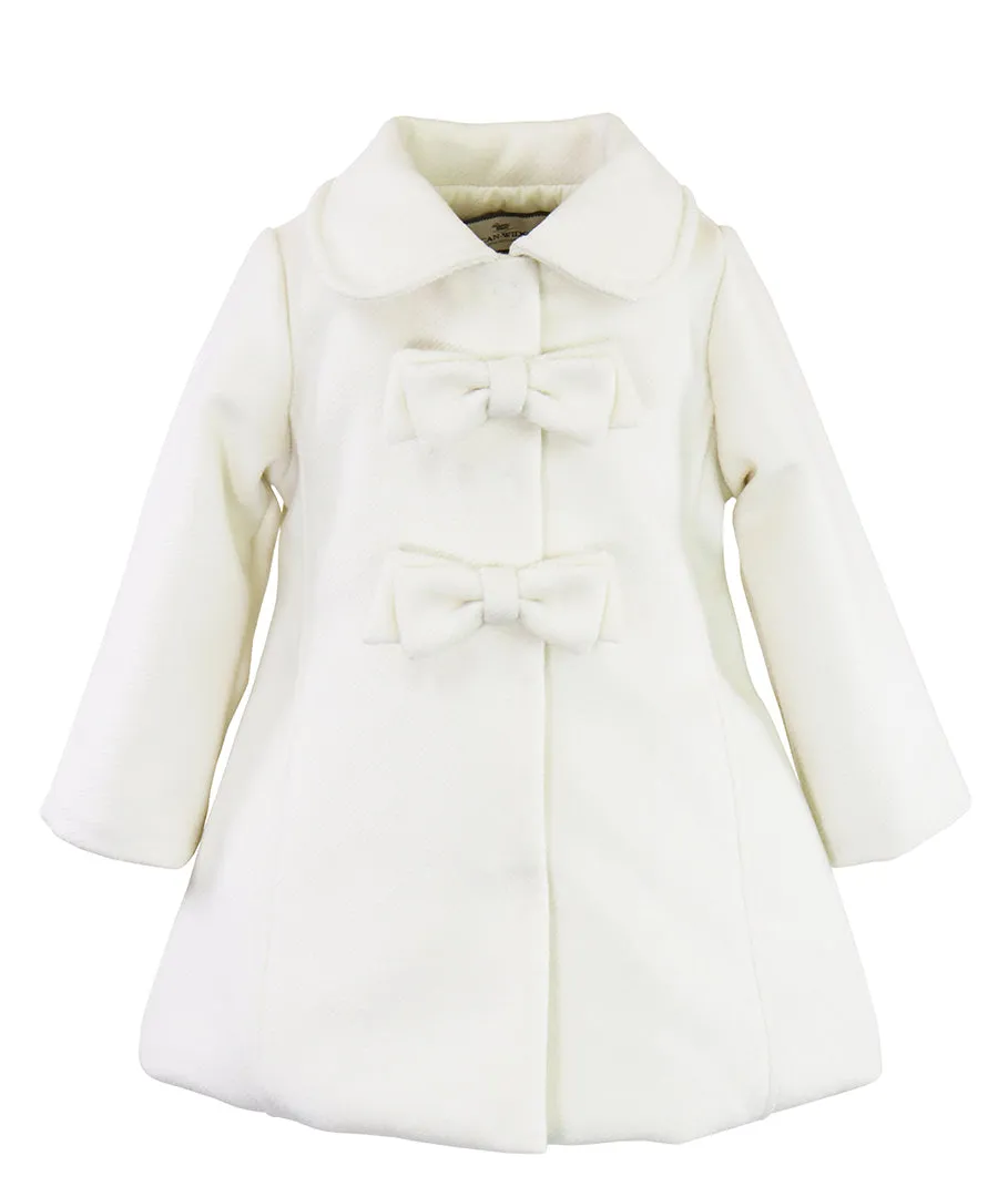 Bow Car Coat - Ivory