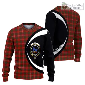 Bruce Tartan Ugly Sweater with Family Crest Circle Style