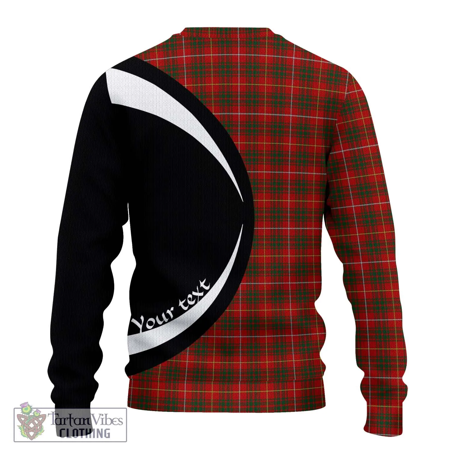 Bruce Tartan Ugly Sweater with Family Crest Circle Style