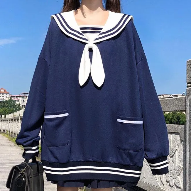 Bunny Sailor Loose Sweater SD00923