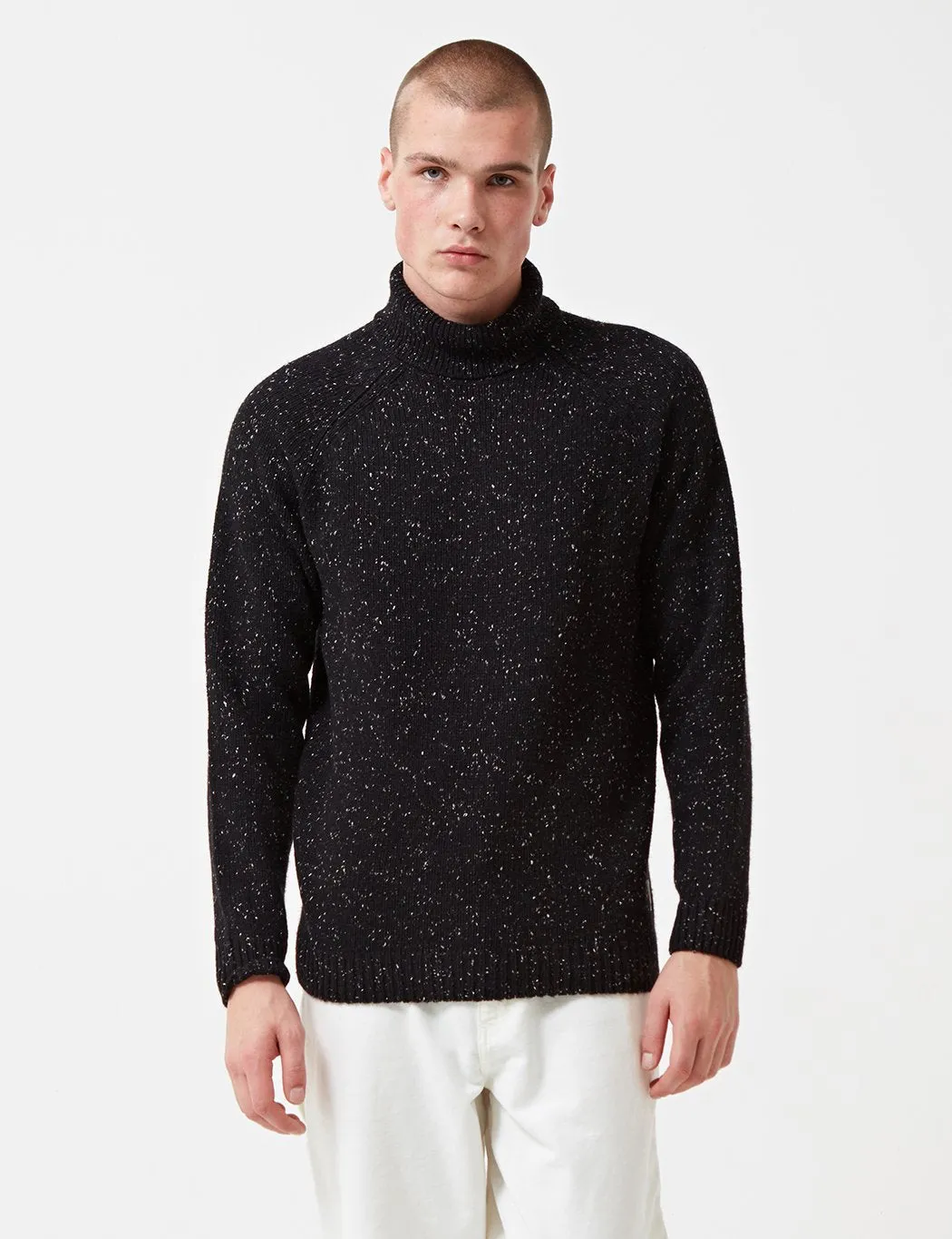 Carhartt Anglistic Turtleneck Knit Jumper - Black