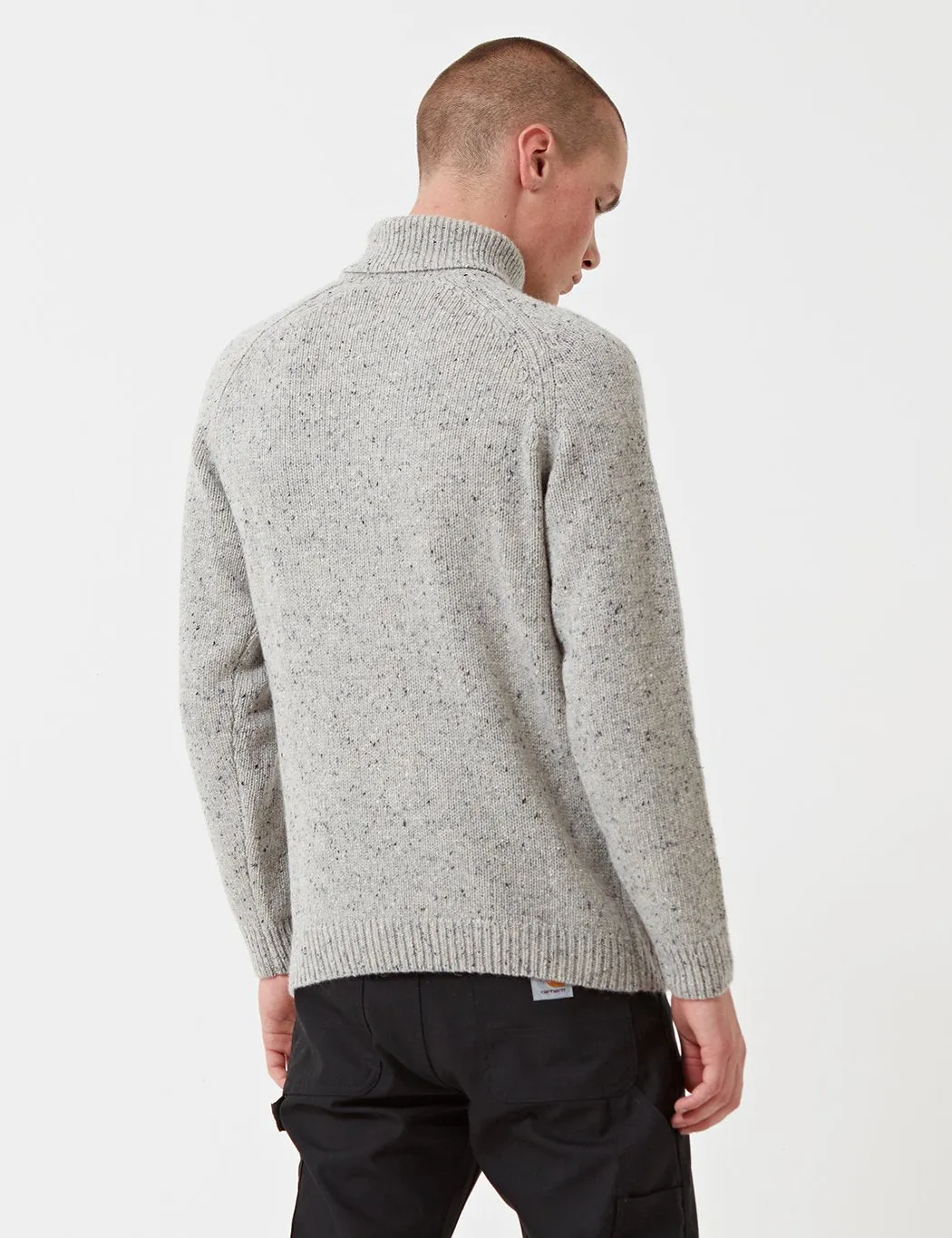 Carhartt Anglistic Turtleneck Knit Jumper - Grey