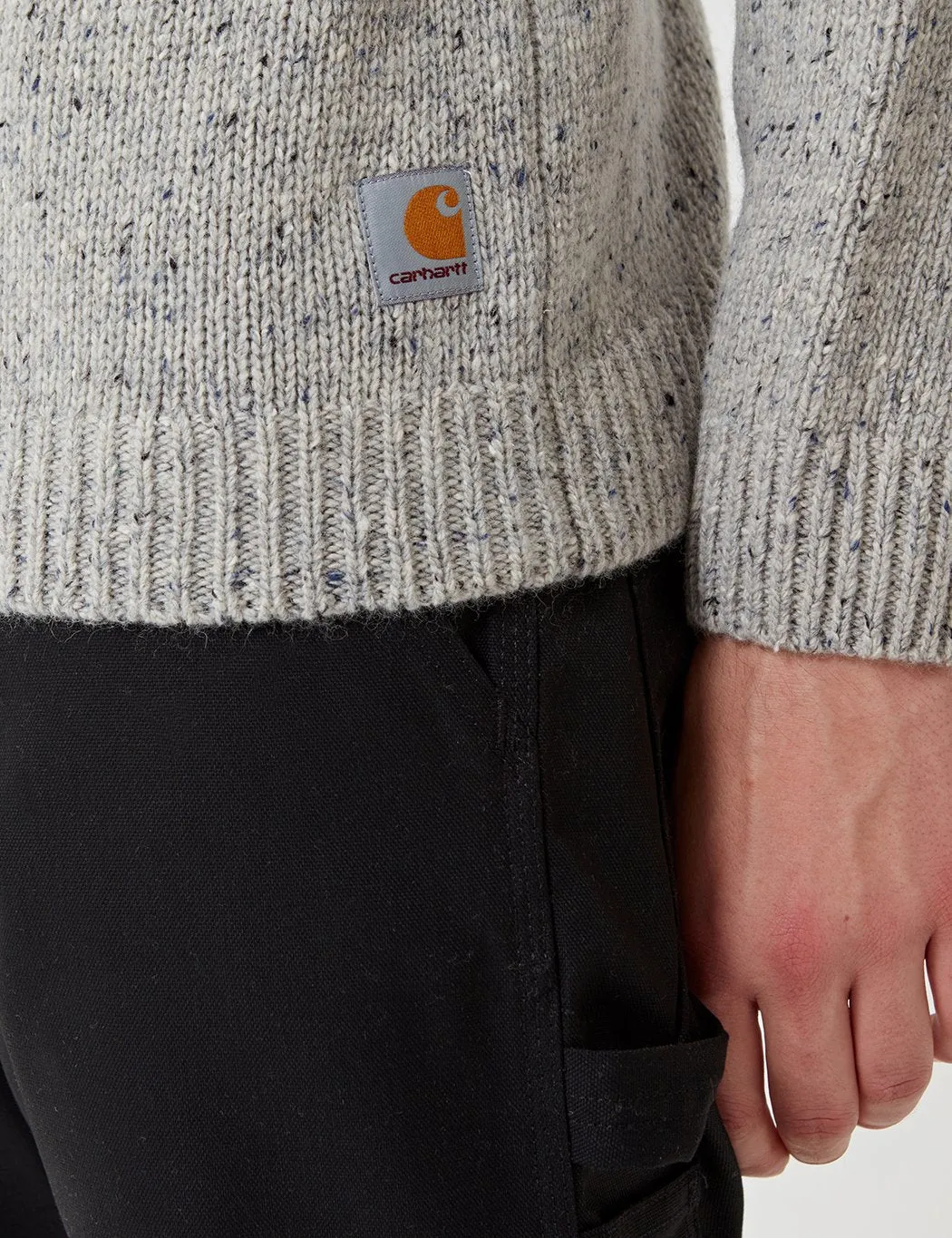 Carhartt Anglistic Turtleneck Knit Jumper - Grey