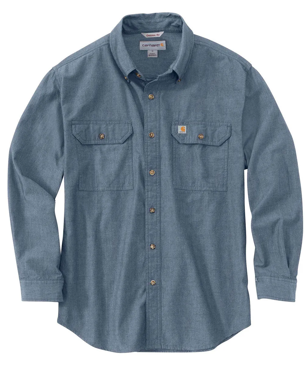 Carhartt Men's Chambray Shirt - Denim Blue Chambray