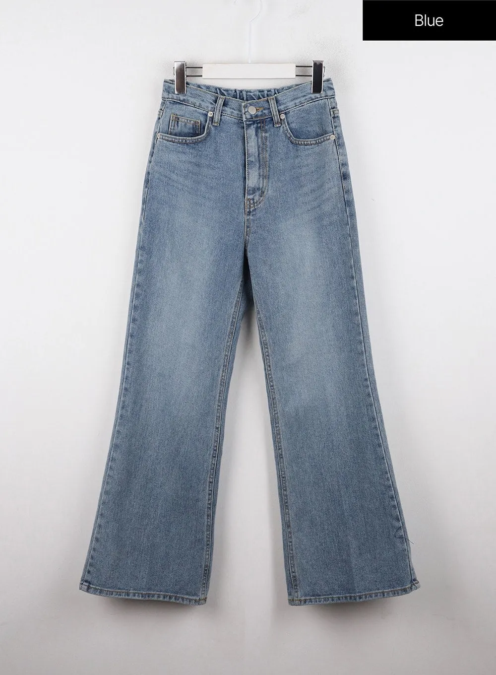 Casual Denim Solid Straight Leg Jeans OD326