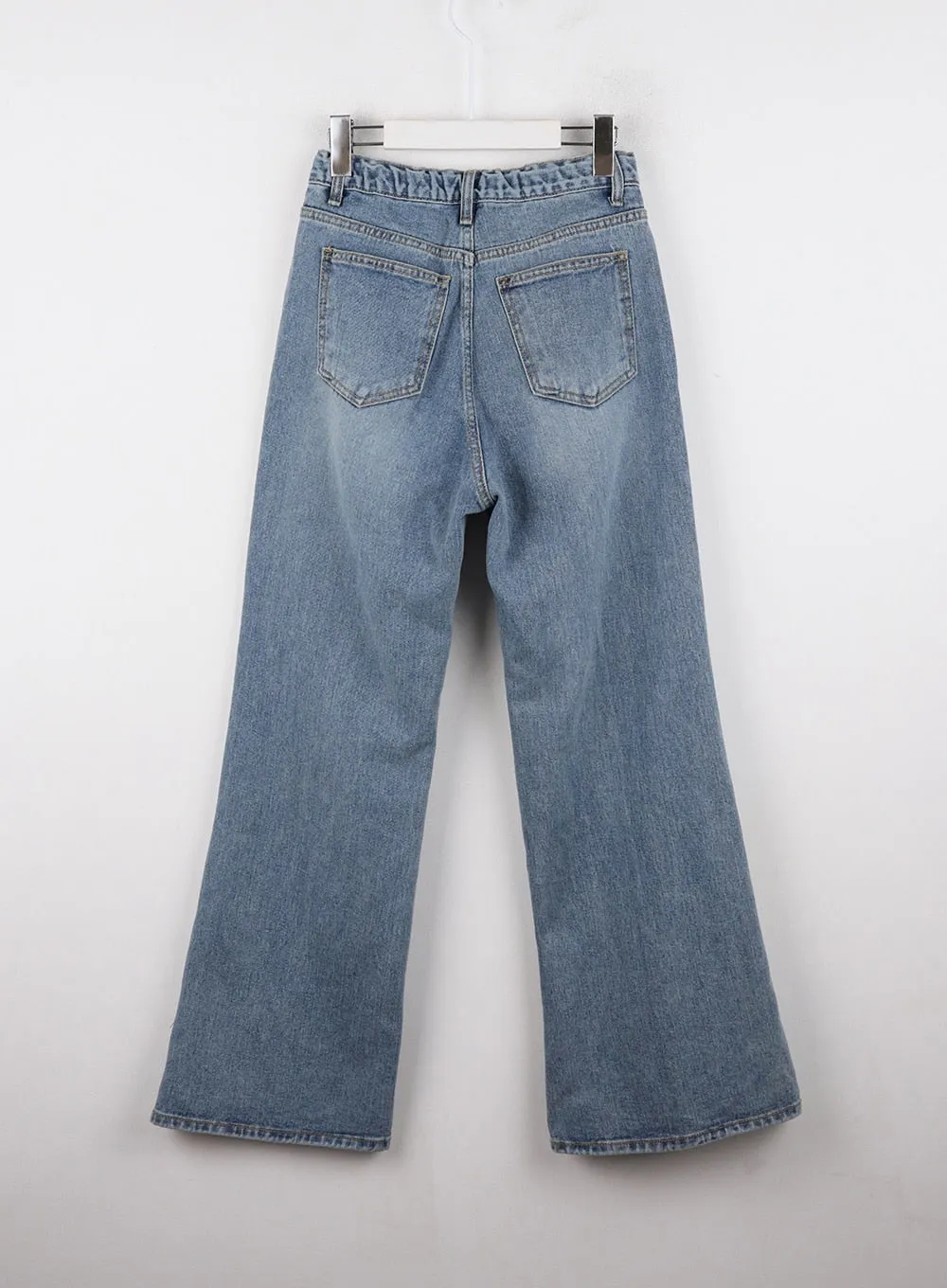 Casual Denim Solid Straight Leg Jeans OD326