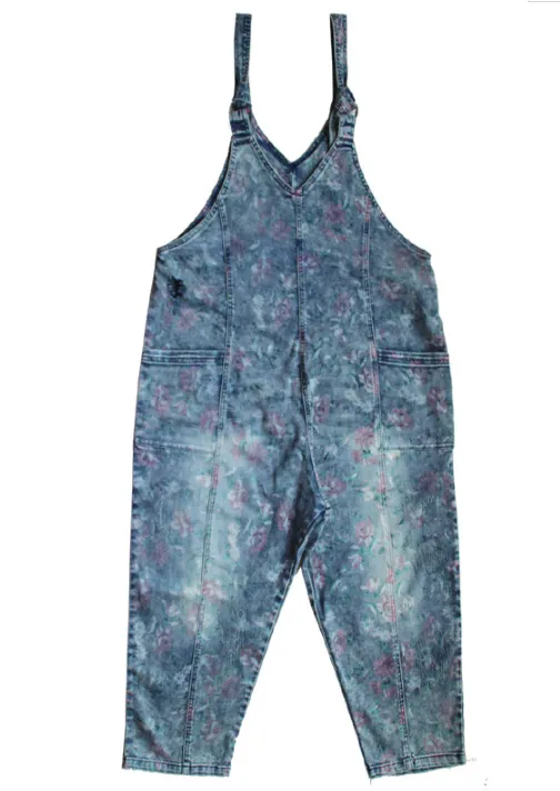 Casual Spring Summer Denim Overall Loose  Women Jumpsuits QYCQ05164