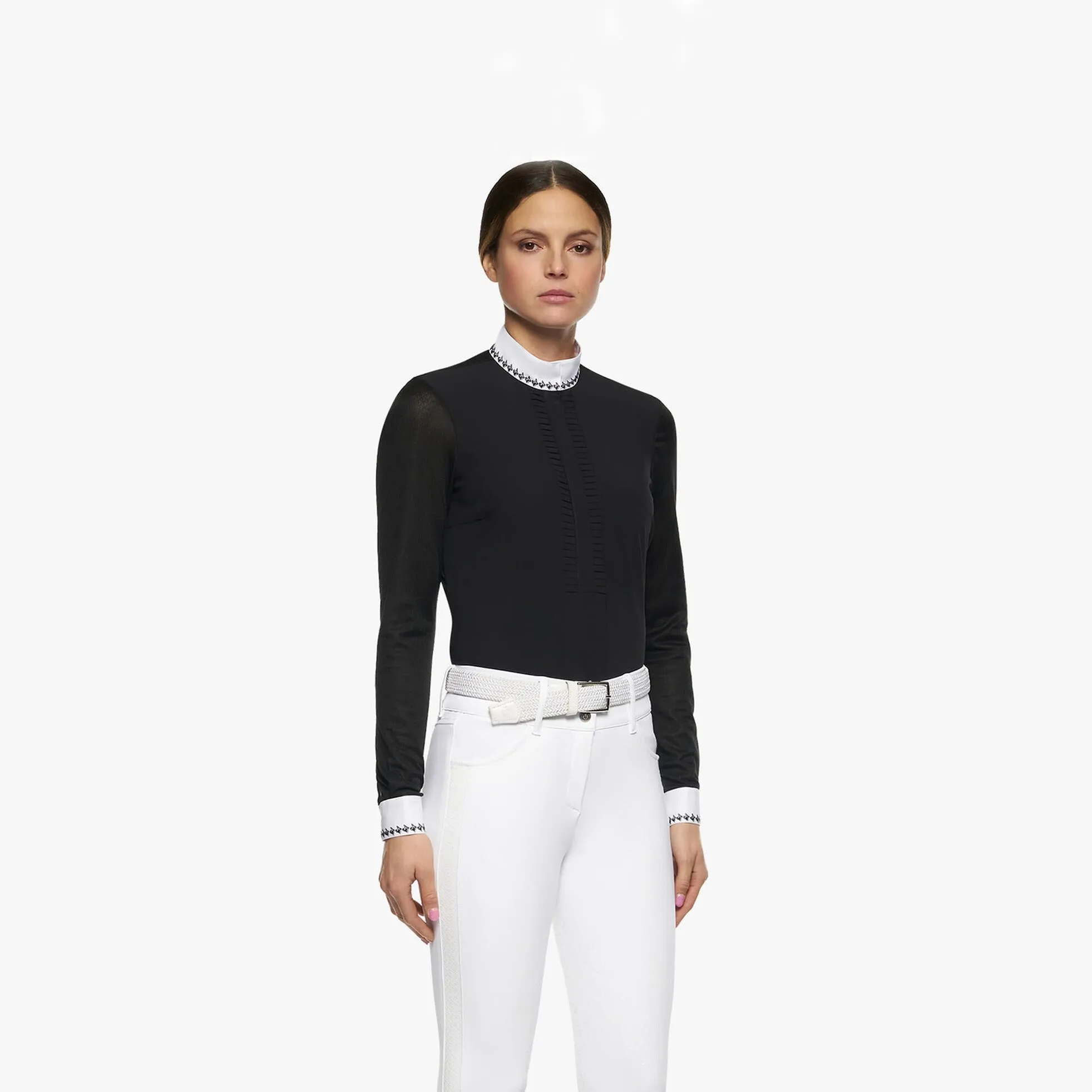 Cavalleria Toscana Pleated Competition Shirt - Embroidered Collar