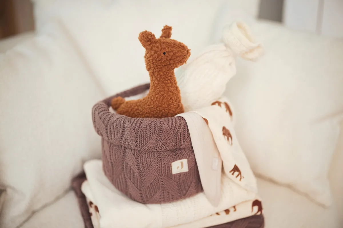 Changing Table Basket Spring Knit - Chestnut